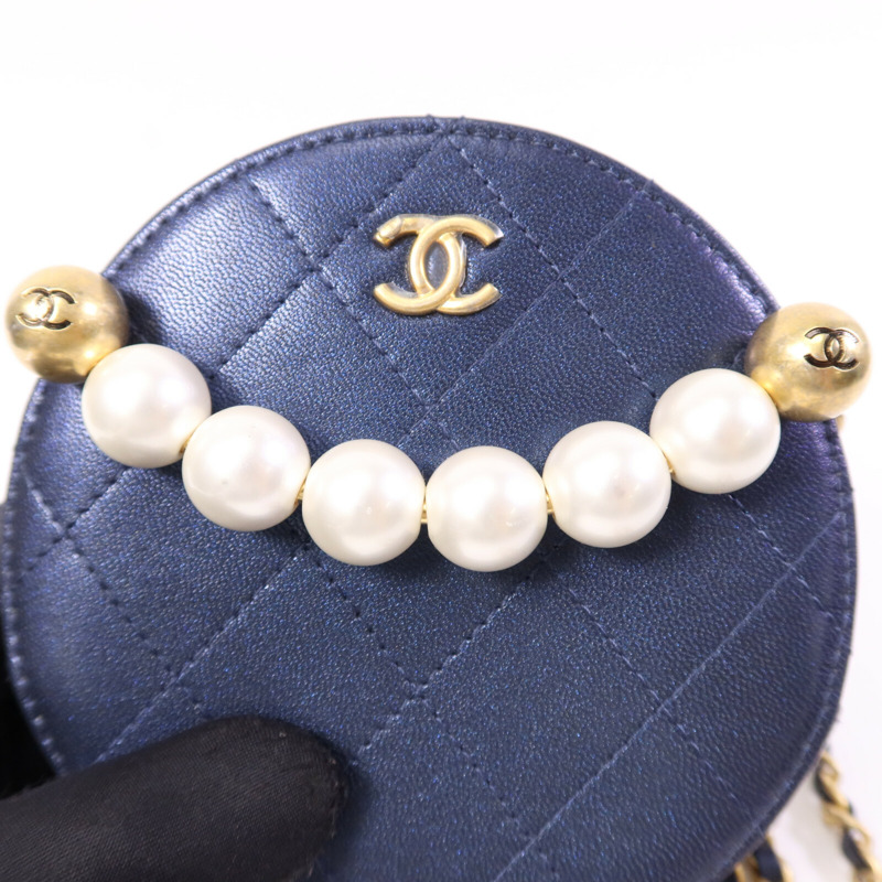 CHANEL 牛皮皮革Chain Shoulder Bag金扣鏈帶肩背袋-14