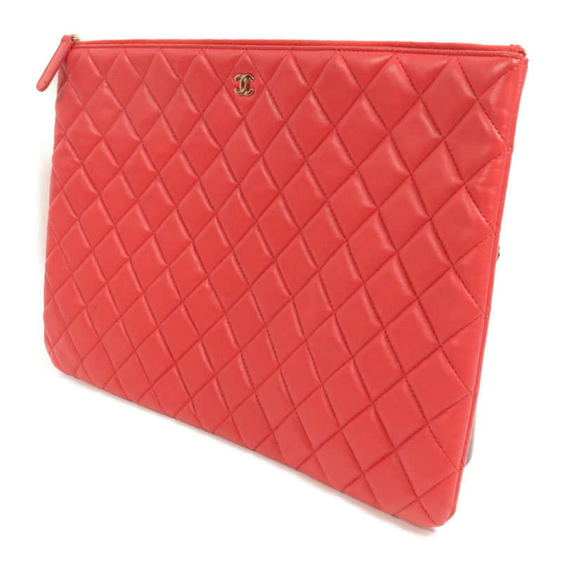CHANEL 羊皮皮革Clutch金扣手拿包-2