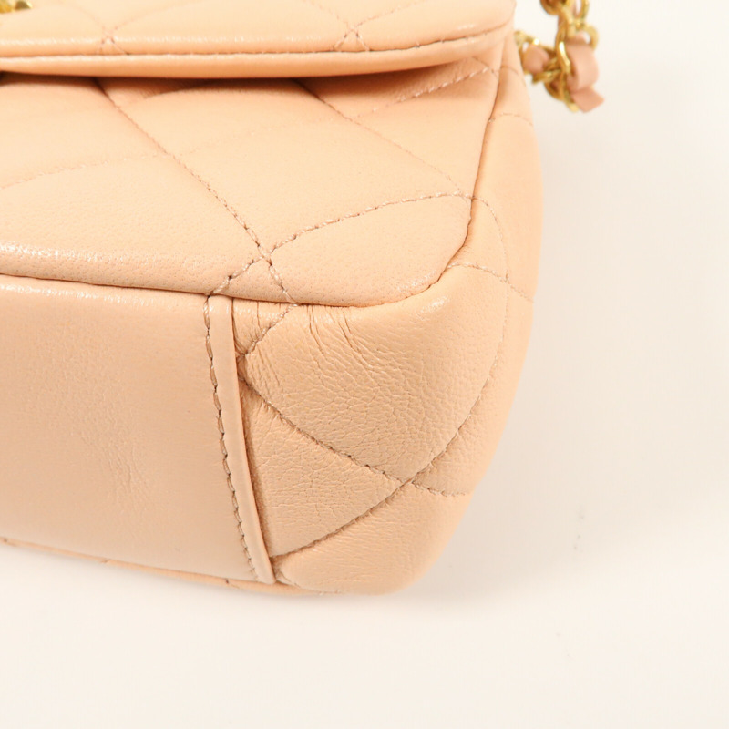 CHANEL 牛皮皮革CoCo Crush Handle Bag金扣鏈帶手挽肩背兩用袋-5