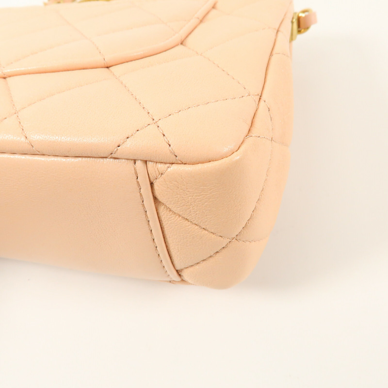 CHANEL 牛皮皮革CoCo Crush Handle Bag金扣鏈帶手挽肩背兩用袋-7