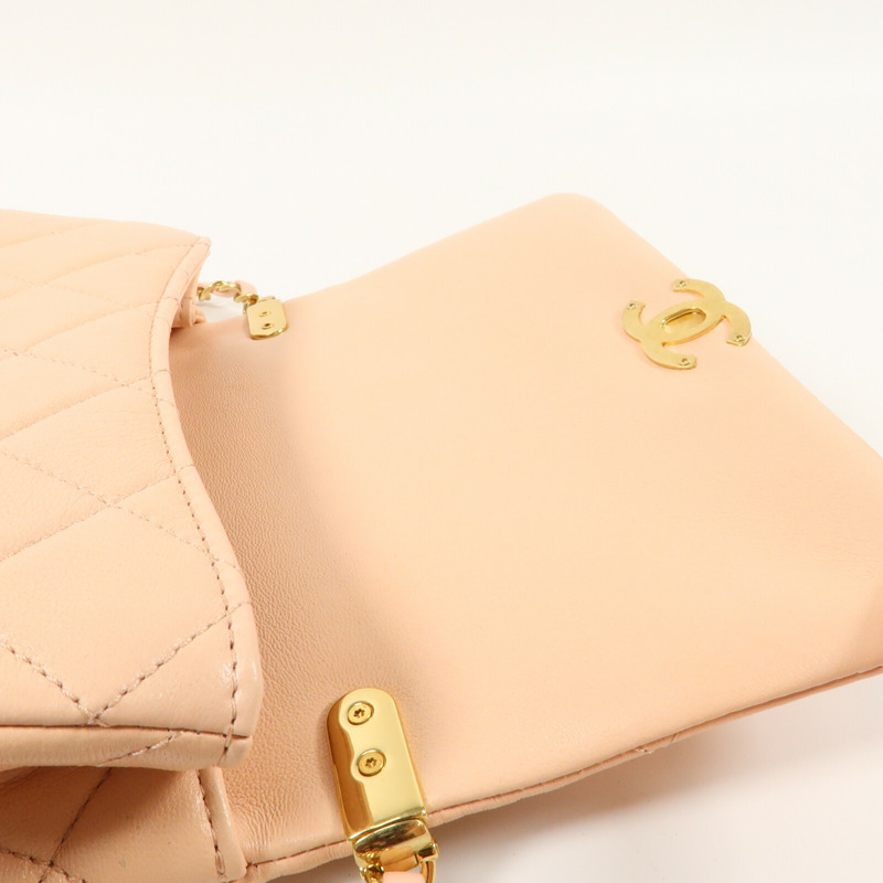 CHANEL 牛皮皮革CoCo Crush Handle Bag金扣鏈帶手挽肩背兩用袋-11