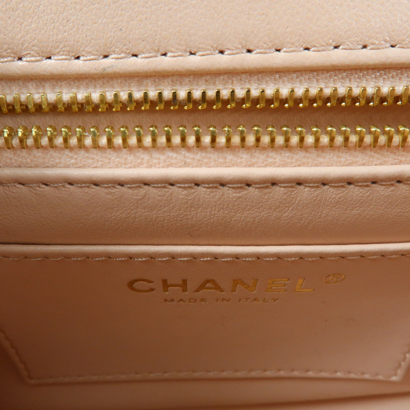 CHANEL 牛皮皮革CoCo Crush Handle Bag金扣鏈帶手挽肩背兩用袋-13