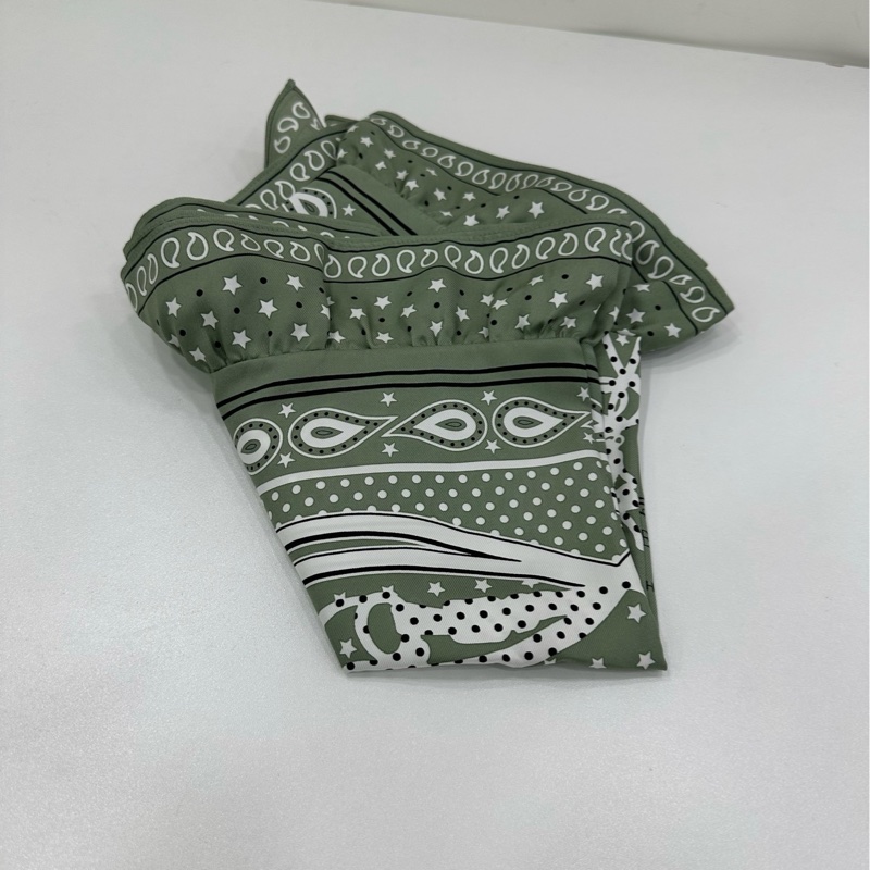 Hermes 愛馬仕 新款絲巾 荷葉邊 豆沙綠 波點 華麗韁輒 全新-5