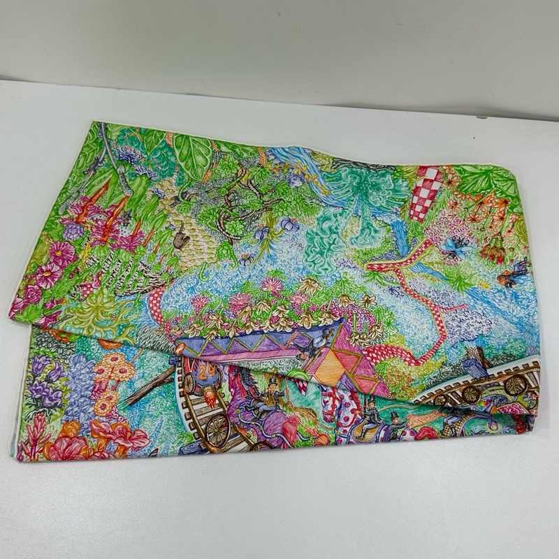 愛馬仕 愛馬仕 翱翔福寶之夢 90×90 絲巾 全新-1