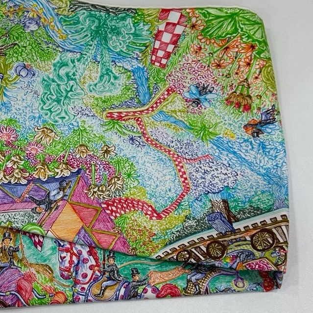 愛馬仕 愛馬仕 翱翔福寶之夢 90×90 絲巾 全新-4