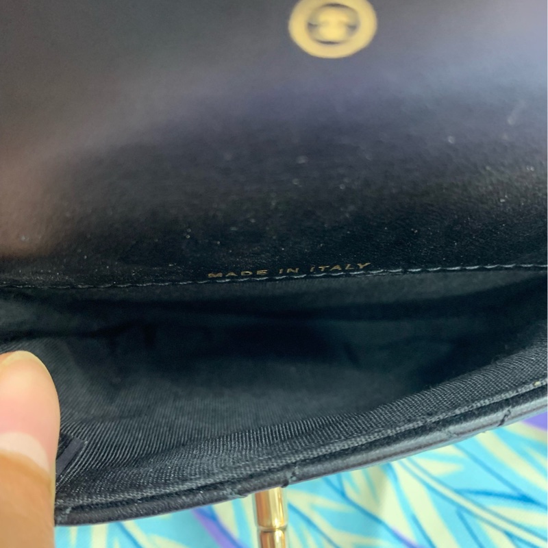 香奈兒/Chanel slg AP0743_B01676_N5317    羊皮革、斜紋軟呢與金色金屬 9.0 × 11 × 2.0  28開-5