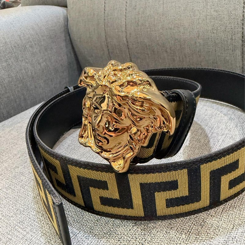 💎Han's housVERSACE 凡賽斯 女神頭 皮帶 寬4CM 義大利製 現貨 100/105原價14300-4