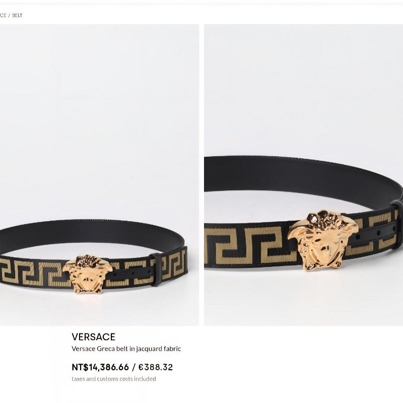 💎Han's housVERSACE 凡賽斯 女神頭 皮帶 寬4CM 義大利製 現貨 100/105原價14300-6