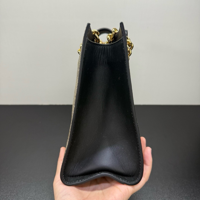 Gucci古馳 Padlock小蜜蜂鏈條包 經典老花燙金蜜蜂印花 黑標 尺寸26*17*10 附件：塵袋 鑰匙。-2