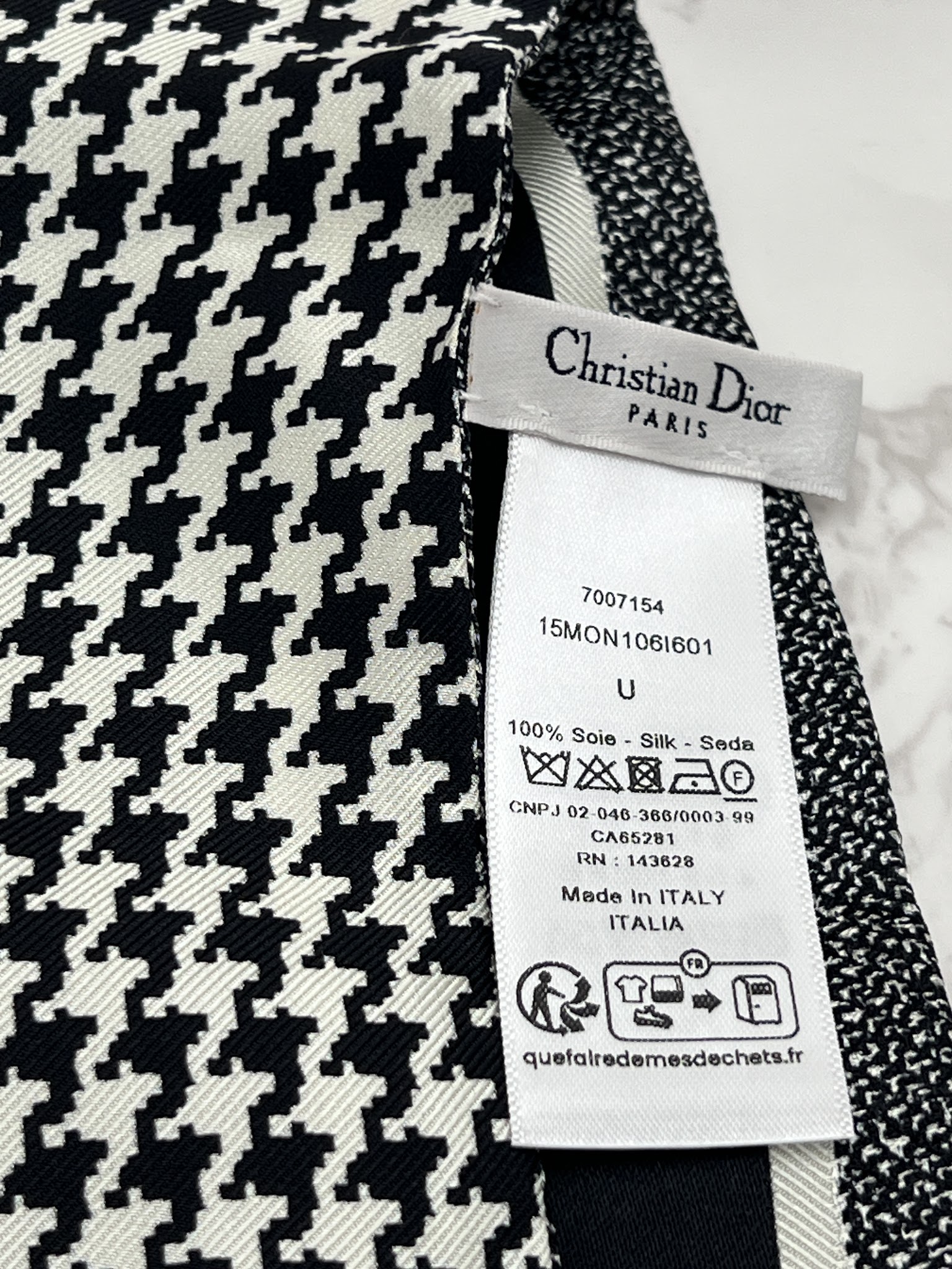 香緹國際精品 Dior 千鳥格 絲巾 996-2