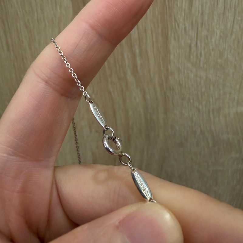 Tiffany 925銀相思豆項鏈-4