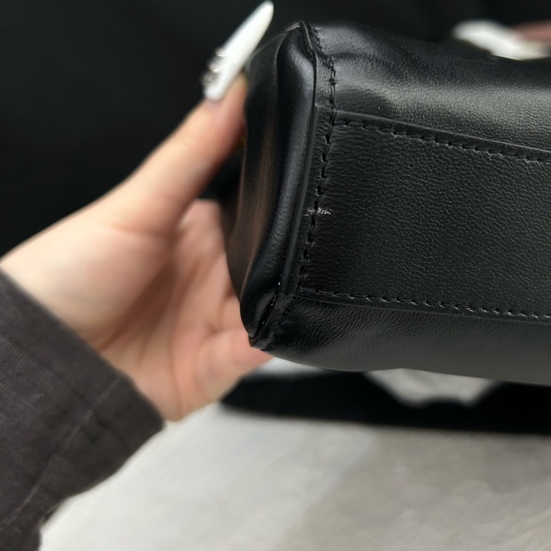 99新 YSL聖羅蘭 黑金雙麵包Kate 麂皮拼皮 24年編碼 尺寸28x19x5 附件：防塵袋-11