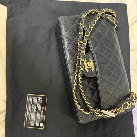 CHANEL CLASSIC FLAP MEDIUM 香奈兒牛皮魚子醬中號 CF25