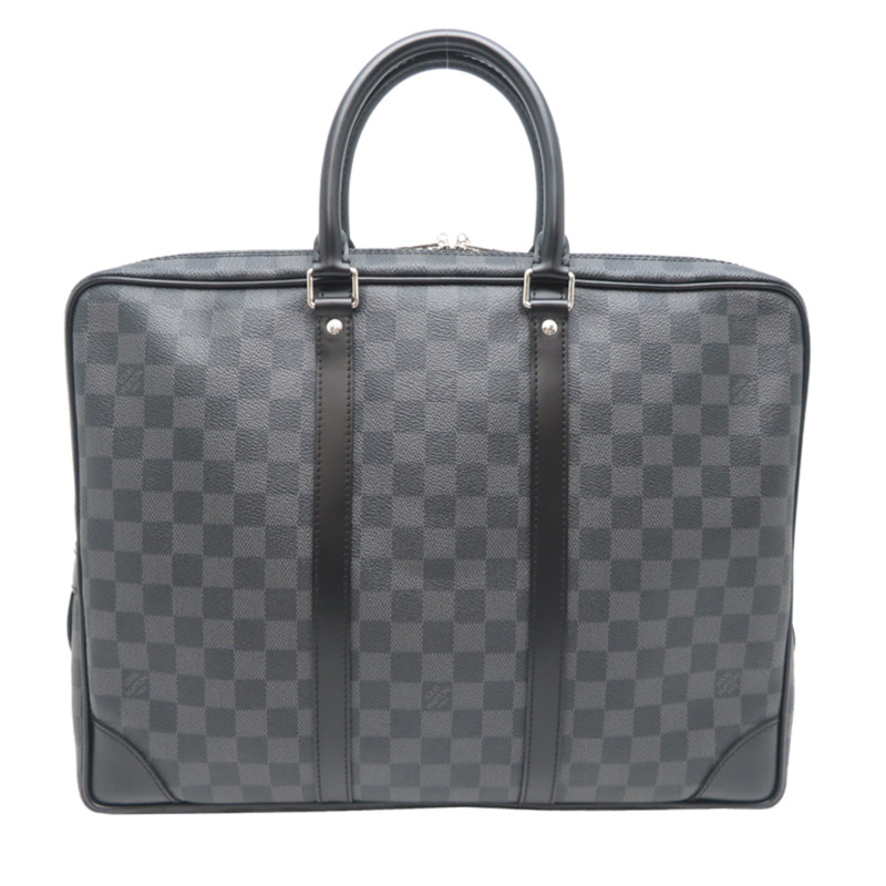 路易威登 Porte Document Voyage 男士商務包 N41125 Damier 石墨黑色-1
