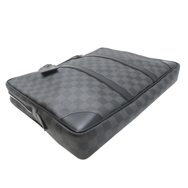 路易威登 Porte Document Voyage 男士商務包 N41125 Damier 石墨黑色-2