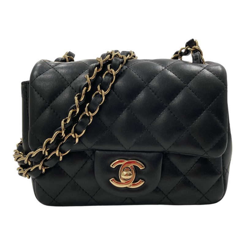 CHANEL 香奈兒 A35200 CF17 方胖子 肩背包 羊皮 黑色 金釦-0