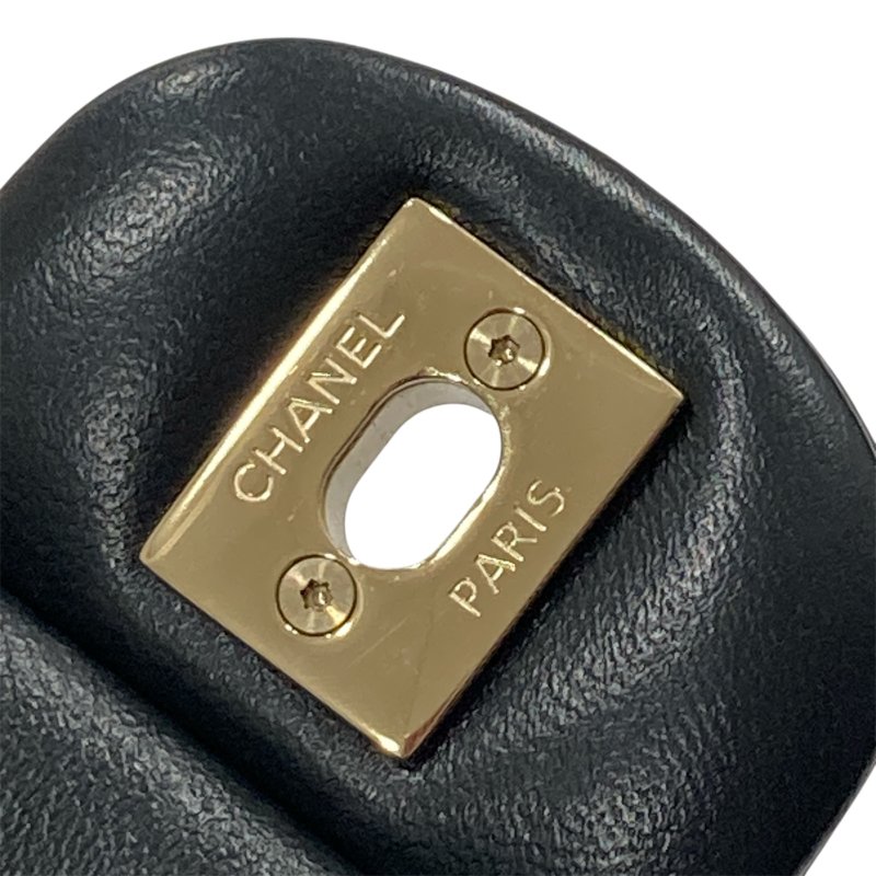 CHANEL 香奈兒 A35200 CF17 方胖子 肩背包 羊皮 黑色 金釦-7