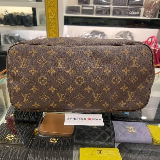 東區正精品㊣LV M40156 NEVERFULL MM 原花字紋購物袋包肩背包中款 RZ6423-3