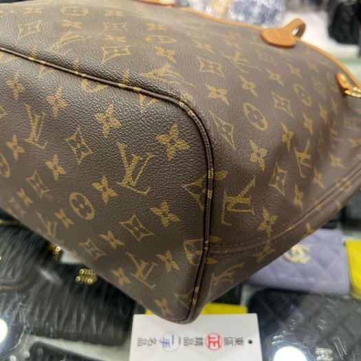 東區正精品㊣LV M40156 NEVERFULL MM 原花字紋購物袋包肩背包中款 RZ6423-4