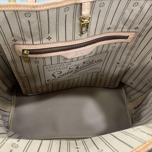 東區正精品㊣LV M40156 NEVERFULL MM 原花字紋購物袋包肩背包中款 RZ6423-8