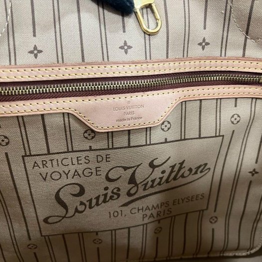 東區正精品㊣LV M40156 NEVERFULL MM 原花字紋購物袋包肩背包中款 RZ6423-10