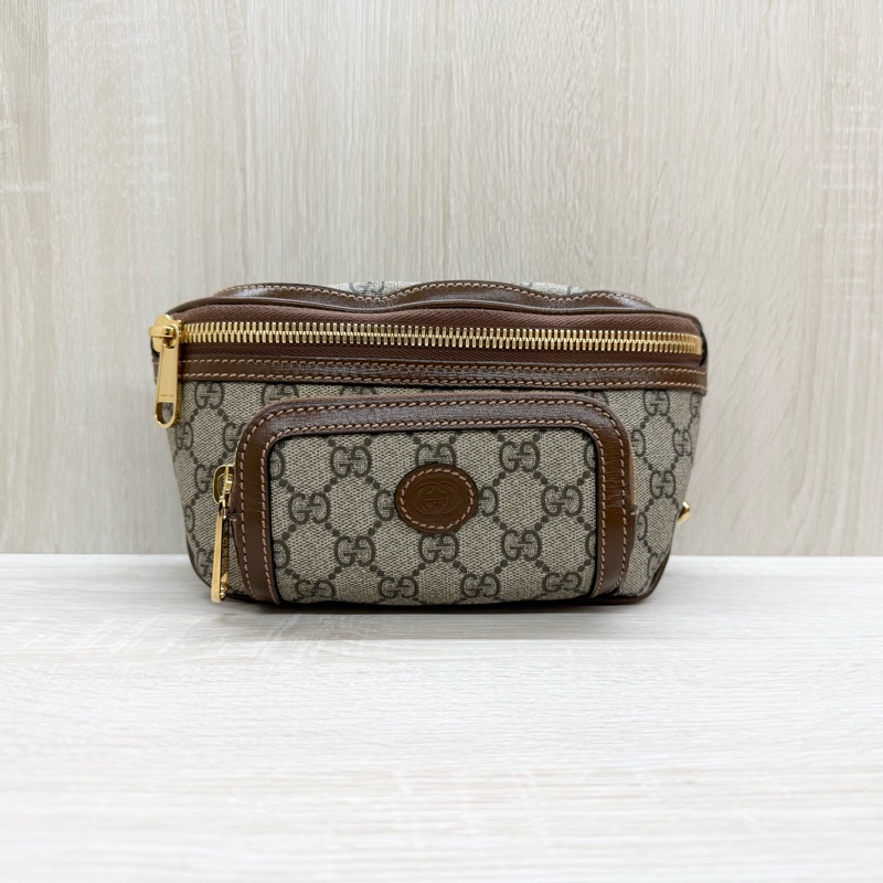 GUCCI 原花滿版LOGO腰包682933-1