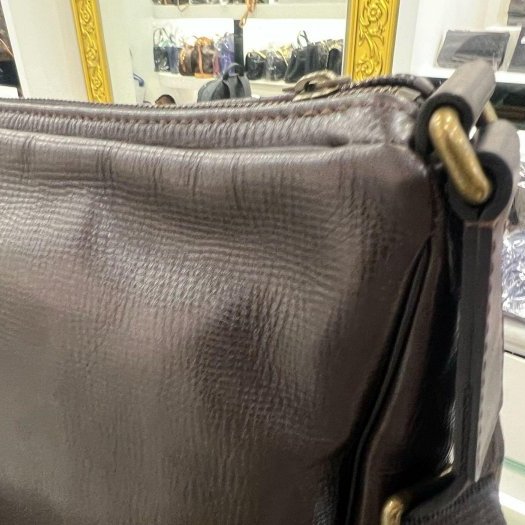 東區正精品㊣ LV M92990 UTAH 咖啡色猶他皮雙口袋拉鍊斜背包 RZ6425-8