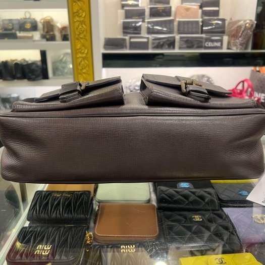 東區正精品㊣ LV M92990 UTAH 咖啡色猶他皮雙口袋拉鍊斜背包 RZ6425-9