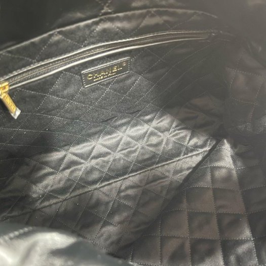 東區正精品㊣CHANEL 22 BAG AS3261 熊貓配色香奈兒黑色全皮米色字金幣金鍊肩背包購物袋包中款 RZ6426-9
