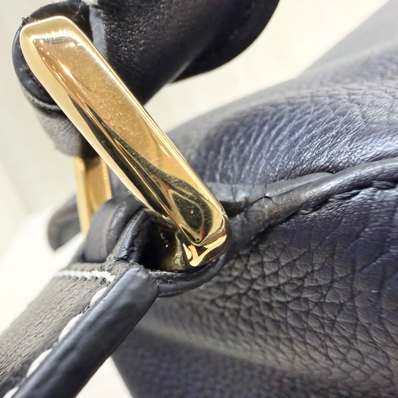 LOEWE新色✨藍黑色手把牛皮中號Puzzle肩背包-20