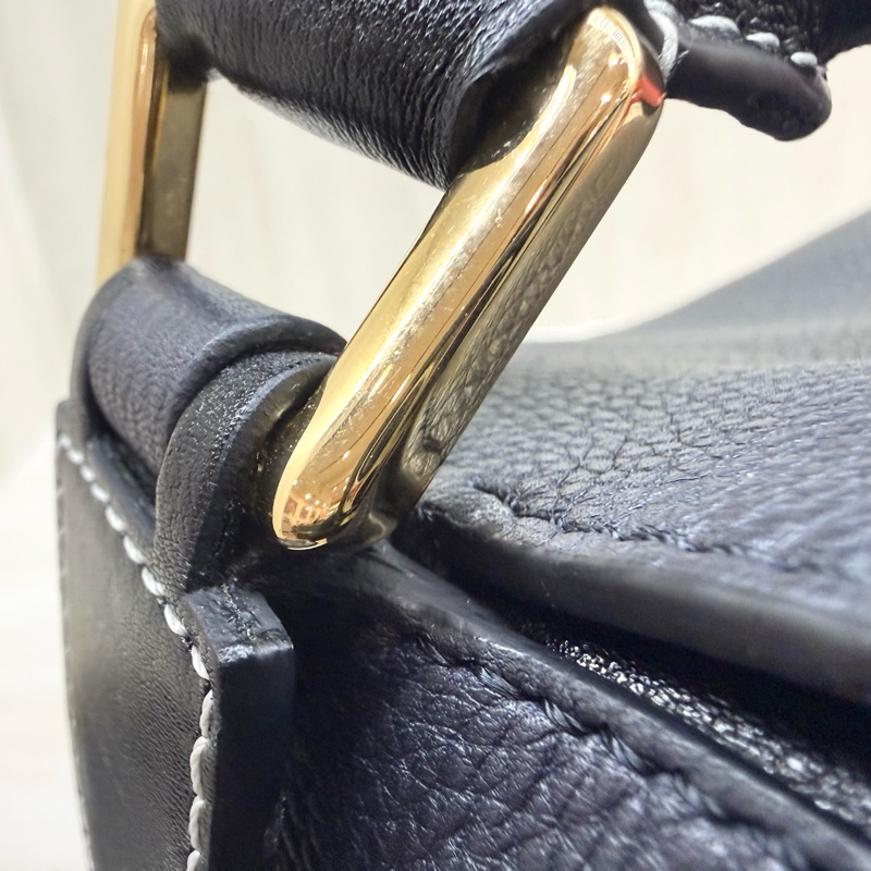 LOEWE新色✨藍黑色手把牛皮中號Puzzle肩背包-23