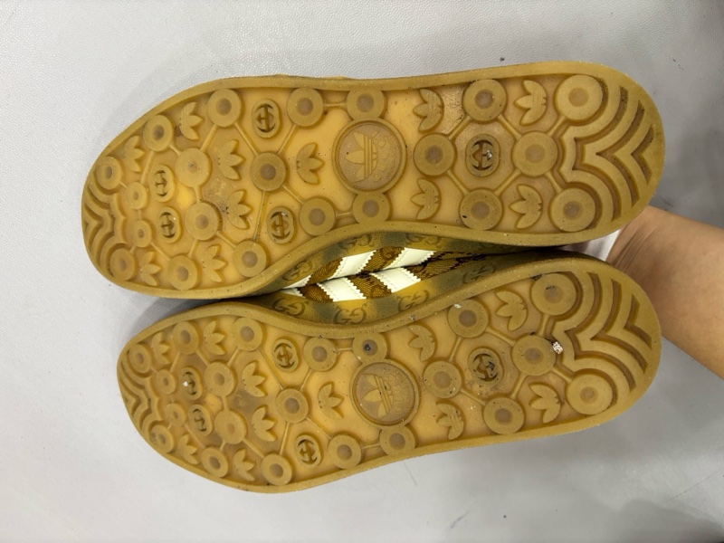 GUCCI古馳 × adidas originals GG Monogram 滿印德訓鞋 米棕 42碼-1