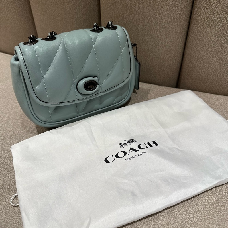 Coach 枕頭包 寶寶嫩藍 madison pillow-5