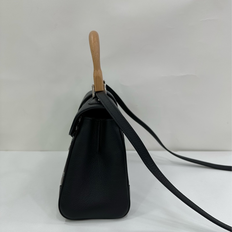 Goyard戈雅 Saigon迷你西貢包 黑色老花 木質手柄 21編碼-4
