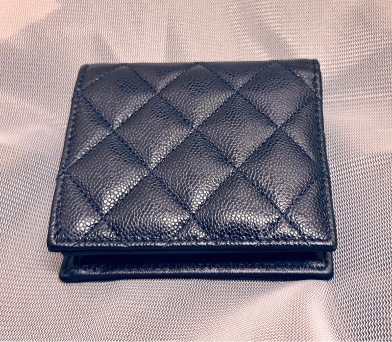 Chanel Wallet 金色CC Logo 摺短銀包藍色AP4806-11
