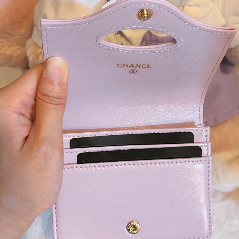 Chanel 夢幻淡紫 31 卡包 全新 台灣專櫃-4