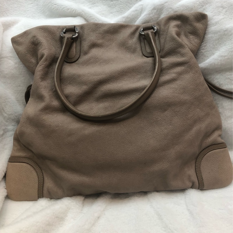 Chanel 奶茶淺啡 牛皮 大Tote IA625-1