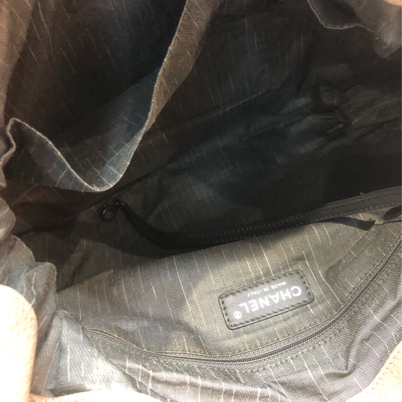 Chanel 奶茶淺啡 牛皮 大Tote IA625-16