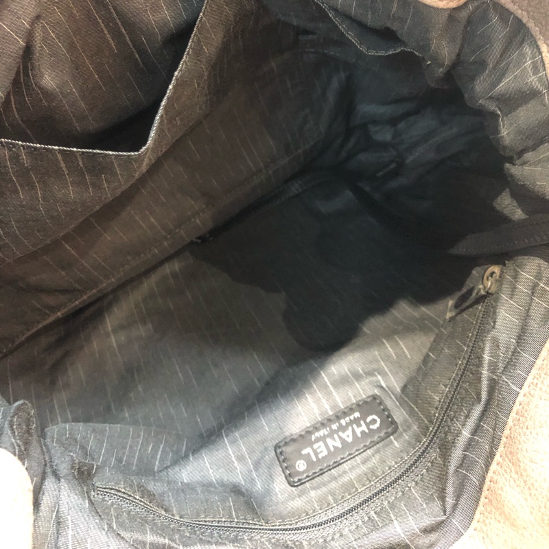 Chanel 奶茶淺啡 牛皮 大Tote IA625-18