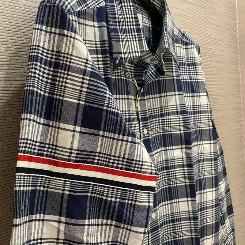 💎Han's house精品服飾💎THOM BROWNE TB 厚 長袖 襯衫 貨3原價34000-2