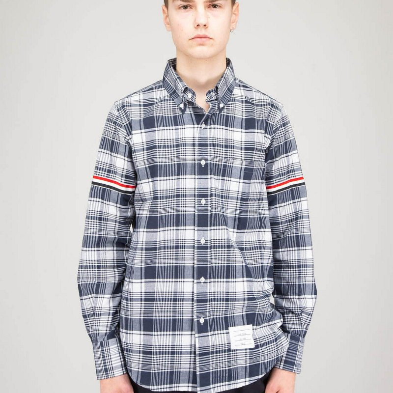 💎Han's house精品服飾💎THOM BROWNE TB 厚 長袖 襯衫 貨3原價34000-3
