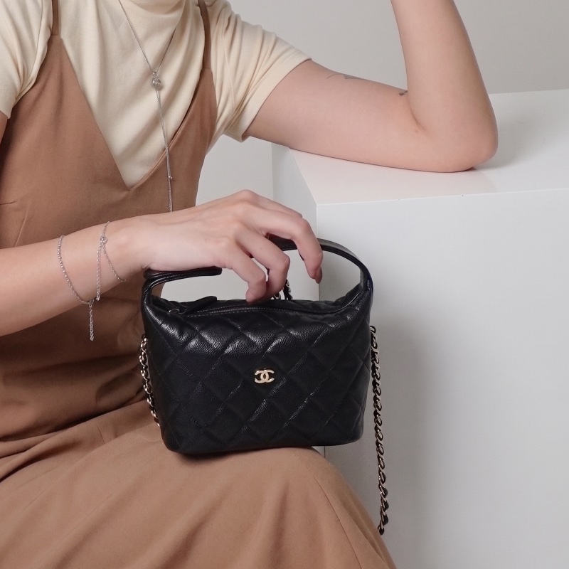 Chanel 25C Hobo 荔枝皮鏈條飯盒包-1