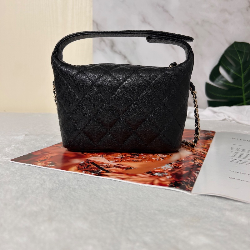 Chanel 25C Hobo 荔枝皮鏈條飯盒包-8