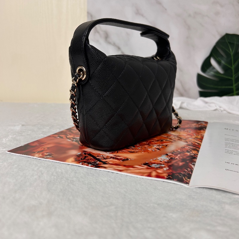 Chanel 25C Hobo 荔枝皮鏈條飯盒包-9