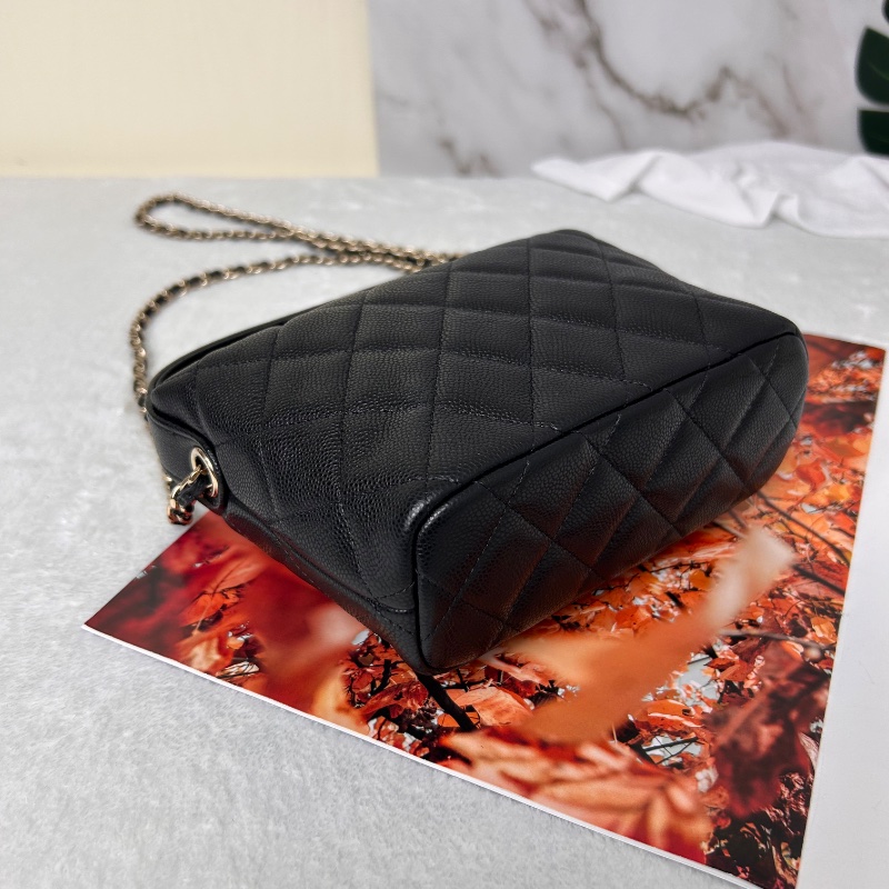 Chanel 25C Hobo 荔枝皮鏈條飯盒包-14