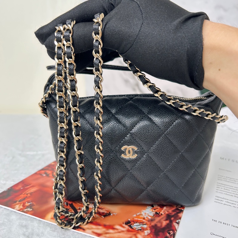 Chanel 25C Hobo 荔枝皮鏈條飯盒包-27