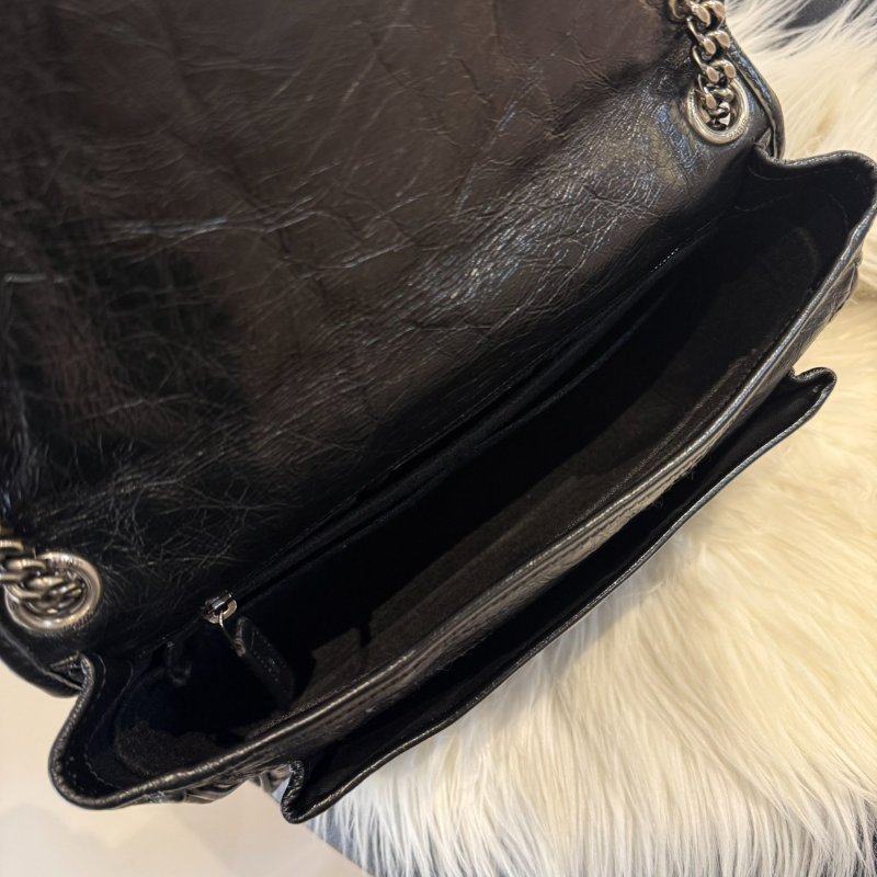 YSL NIKI 中號 黑銀-5