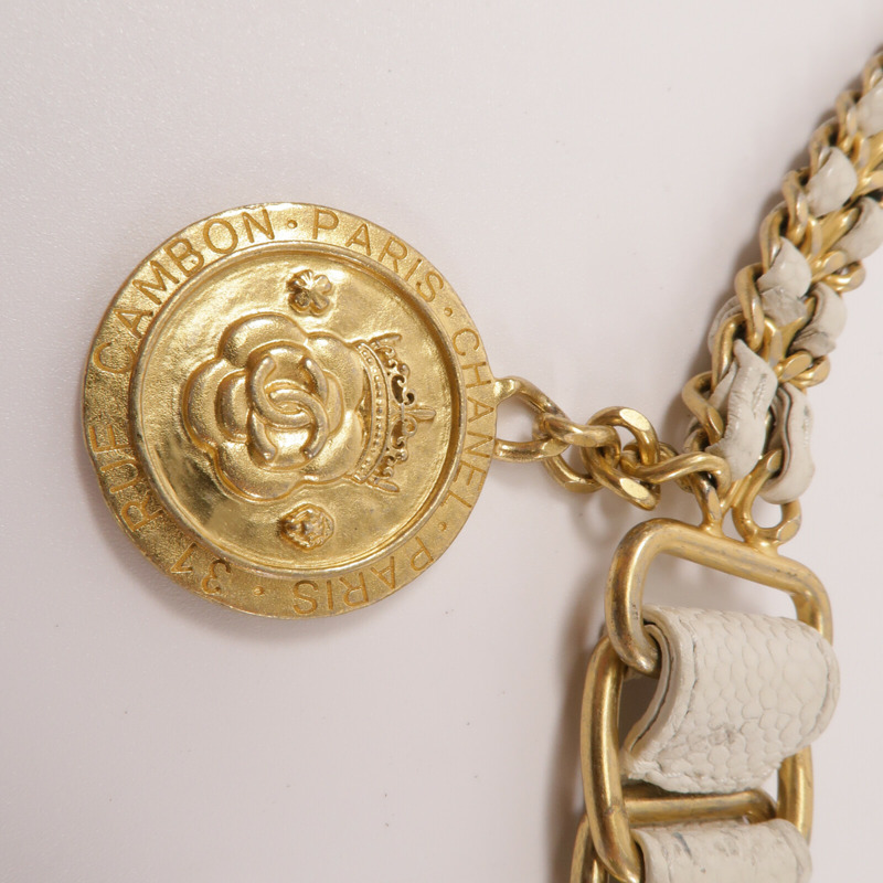 CHANEL 牛皮皮革Shoulder Bag鏈帶肩背袋-9