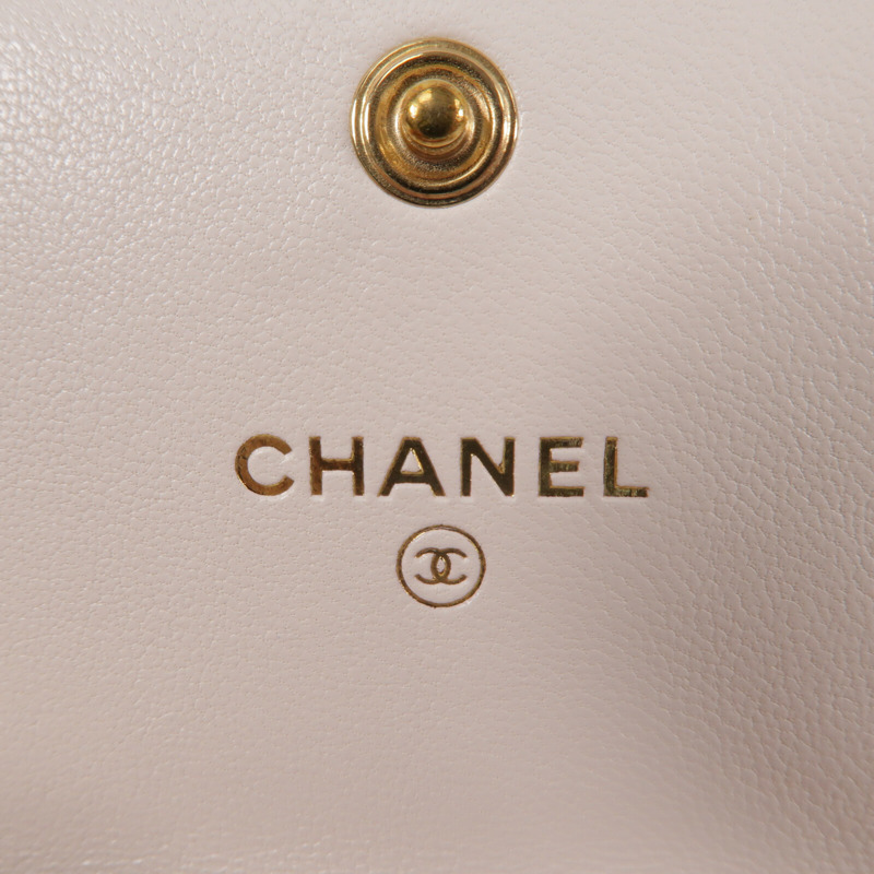 CHANEL 羊皮皮革Flpa 19 Coins Wallet With Chain鏈帶肩背袋-5