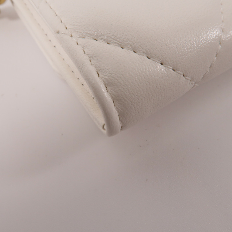CHANEL 羊皮皮革Flpa 19 Coins Wallet With Chain鏈帶肩背袋-13